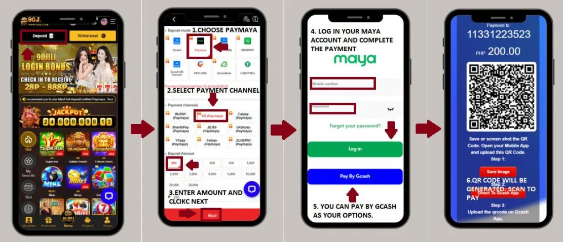 Deposit using PAYLORO